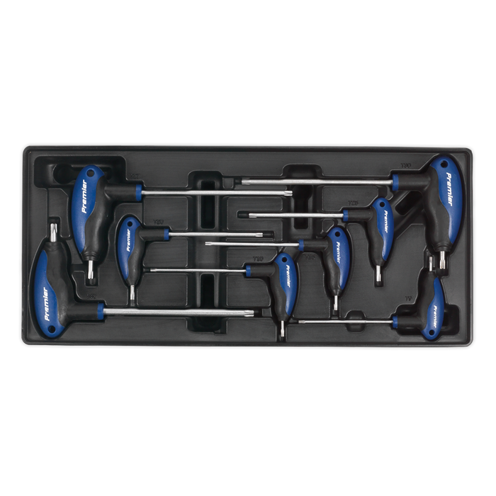 Sealey - TBT05 Tool Tray with T-Handle TRX-Star* Key Set 8pc Hand Tools Sealey - Sparks Warehouse