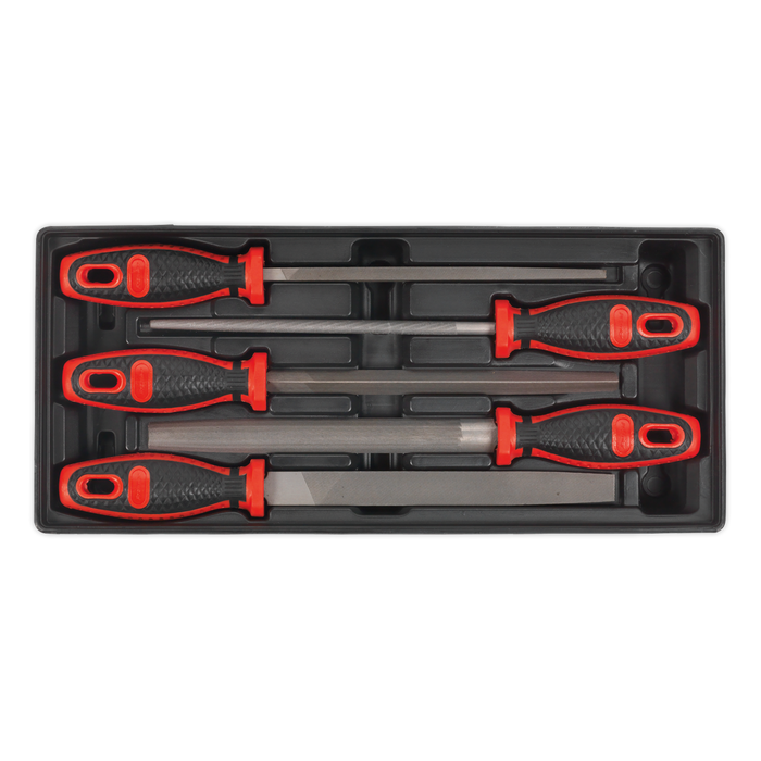 Sealey - TBT09 Tool Tray with Engineer’s File Set 5pc Hand Tools Sealey - Sparks Warehouse