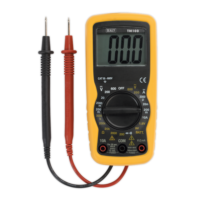 Sealey - TM100 Professional Digital Multimeter - 6 Function Vehicle Service Tools Sealey - Sparks Warehouse