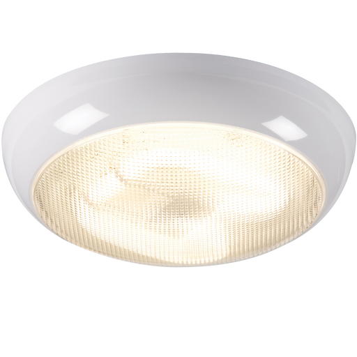 Knightsbridge TPB16WPHF IP44 16W HF Polo Bulkhead with Prismatic Diffuser and White Base ML Knightsbridge - Sparks Warehouse
