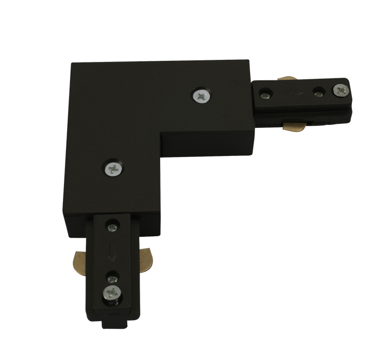 Knightsbridge TRKRA1BK 230v track L Right Angle connector Black. Accessories Knightsbridge - Sparks Warehouse