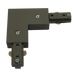 Knightsbridge TRKRA1S 230v track L  Right Angle connector Satin Nickel. KB Knightsbridge - Sparks Warehouse