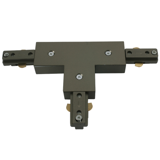 Knightsbridge TRKTS 230v track T  connector Satin Nickel. KB Knightsbridge - Sparks Warehouse