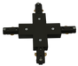 Knightsbridge TRKXBK 230v Single Circuit Track connector x Black Accessories Knightsbridge - Sparks Warehouse