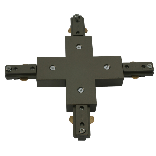 Knightsbridge TRKXS 230v  Single Circuit Track connector  x Satin Nickle KB Knightsbridge - Sparks Warehouse