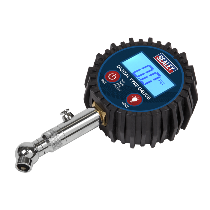 Sealey TST001 - Digital Tyre Pressure Gauge with Swivel Head & Quick Release Vehicle Service Tools Sealey - Sparks Warehouse