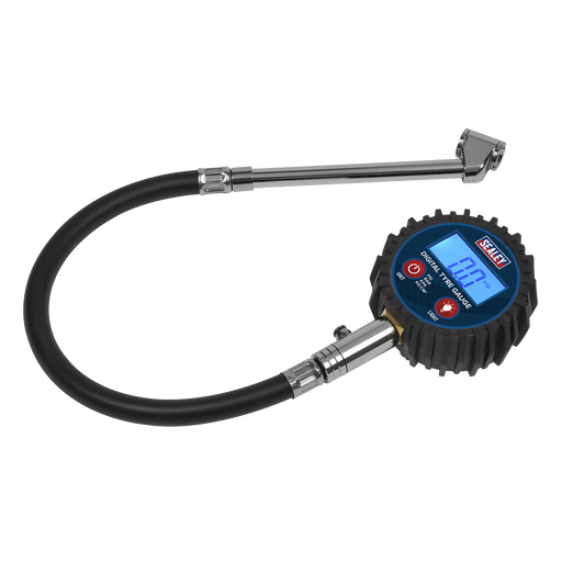Sealey TST003 - Digital Tyre Pressure Gauge with Push-On Chuck Vehicle Service Tools Sealey - Sparks Warehouse