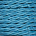 1.5mm Core Decorative Braided Fabric Flex  - 1 Metre Length  - TURQUOISE TWIST