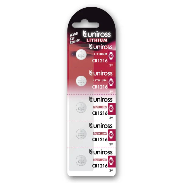 UNIROSS - Uniross CR1216 3V LITHIUM COIN CELL (C5)