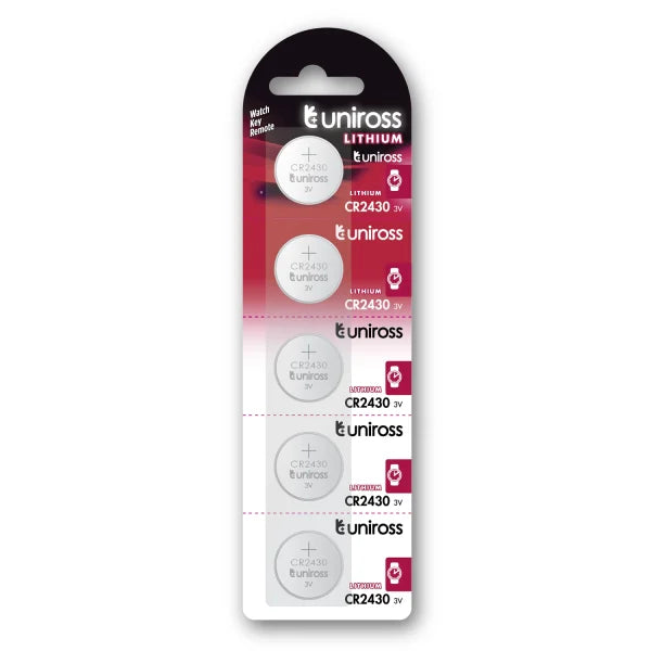 UNIROSS - Uniross CR2430 3V LITHIUM COIN CELL (C5)