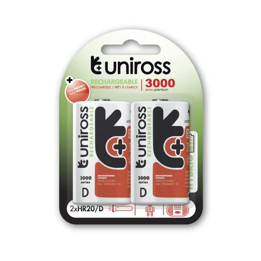 UNIROSS - Uniross D RECHARGEABLE 3000MA HYBRIO (C2)