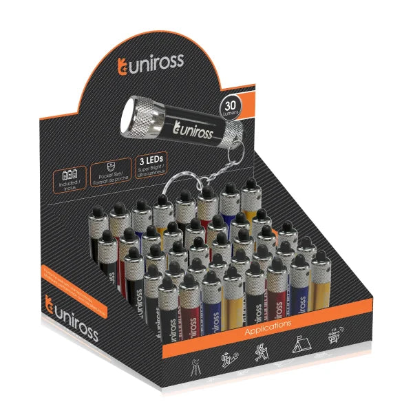 UNIROSS - UNIROSS MINI LED KEYCHAIN (3xLR44)