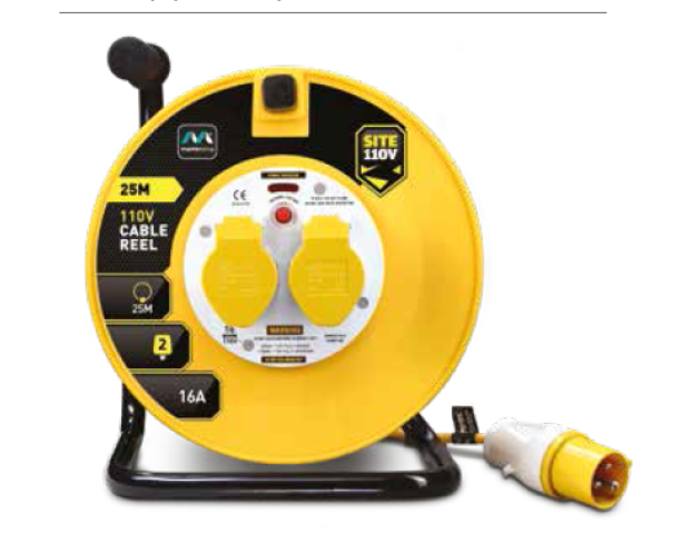 Luceco LVCT5016/2 Socket 50m 16A 110V Cable Reel + Thermal Cut Out Site Lighting Luceco - Sparks Warehouse