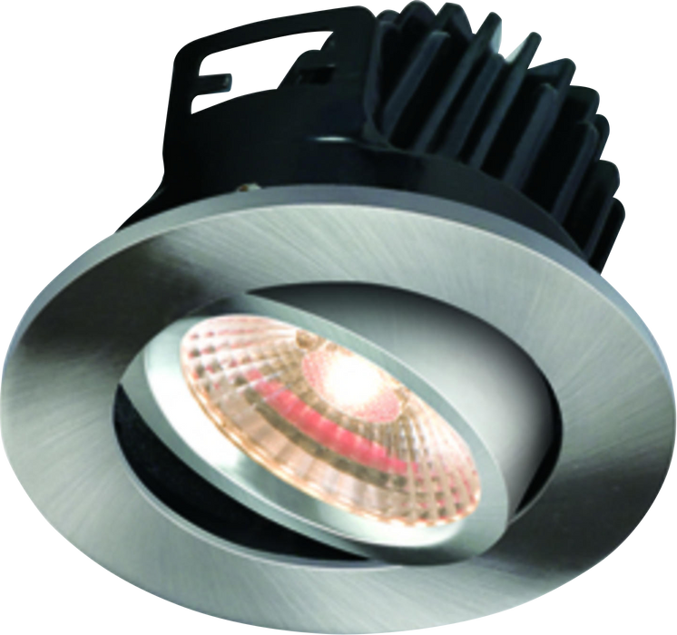 Knightsbridge VFRCOBWW3 IP20 7W LED 3000K Warm White TILT DownLight Brushed Chrome KB Knightsbridge - Sparks Warehouse