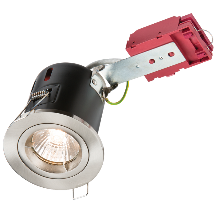 Knightsbridge VFRDGICCBR Fixed GU10 230V 50W IC Fire Rated DownLight  -BR/Chrome KB Knightsbridge - Sparks Warehouse