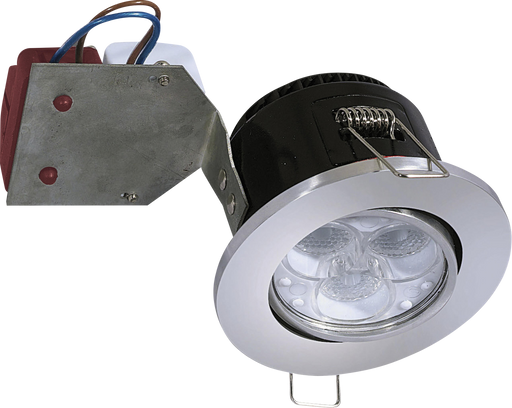 Knightsbridge VFRLED2CBR 90MIN Fire Rated LED Tilt DownLight Brushed Chrome KB Knightsbridge - Sparks Warehouse