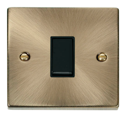 Scolmore VPAB011BK - 1 Gang 2 Way 10AX Switch - Black Deco Scolmore - Sparks Warehouse