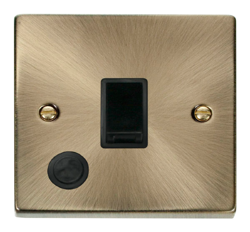 Scolmore VPAB022BK - 20A 1 Gang DP Switch With Flex Outlet - Black Deco Scolmore - Sparks Warehouse