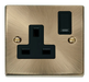 Scolmore VPAB035BK - 1 Gang 13A DP Switched Socket Outlet - Black Deco Scolmore - Sparks Warehouse