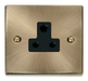 Scolmore VPAB038BK - 5A Round Pin Socket Outlet - Black Deco Scolmore - Sparks Warehouse