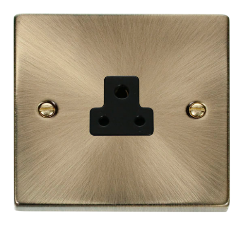 Scolmore VPAB039BK - 2A Round Pin Socket Outlet - Black Deco Scolmore - Sparks Warehouse