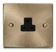Scolmore VPAB039BK - 2A Round Pin Socket Outlet - Black Deco Scolmore - Sparks Warehouse