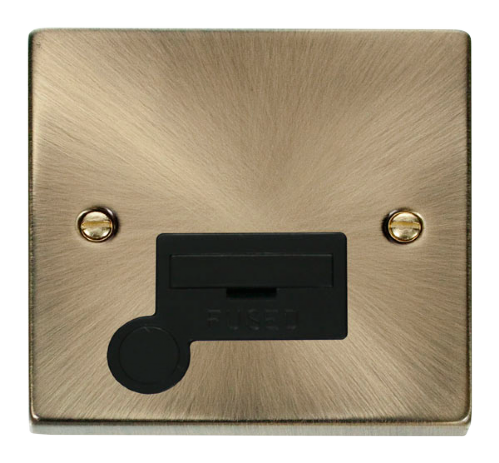 Scolmore VPAB050BK - 13A Fused Connection Unit With Flex Outlet - Black Deco Scolmore - Sparks Warehouse