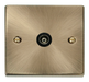 Scolmore VPAB158BK - Single Isolated Coaxial Socket Outlet - Black Deco Scolmore - Sparks Warehouse