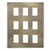 Scolmore VPAB20509 - 9 Gang GridPro® Frontplate - Antique Brass GridPro Scolmore - Sparks Warehouse