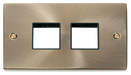 Scolmore VPAB404BK - 2 Gang Plate (2 x 2) Aperture - Black Deco Scolmore - Sparks Warehouse