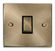Scolmore VPAB425BK - 1 Gang Intermediate ‘Ingot’ 10AX Switch - Black Deco Scolmore - Sparks Warehouse