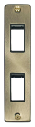 Scolmore VPAB472BK - Double Architrave Plate Aperture - Black Deco Scolmore - Sparks Warehouse