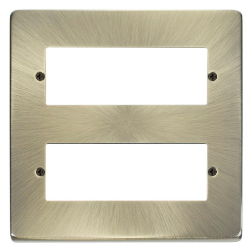 Scolmore VPAB512 - 12 Minigrid Module Plate - Antique Brass MiniGrid Scolmore - Sparks Warehouse