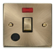 Scolmore VPAB523BK - 20A 1 Gang DP ‘Ingot’ Switch With Flex Outlet And Neon - Black Deco Scolmore - Sparks Warehouse