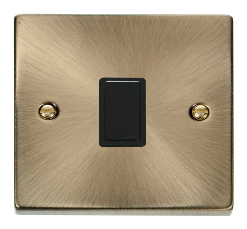 Scolmore VPAB622BK - 20A 1 Gang DP Switch - Black Deco Scolmore - Sparks Warehouse