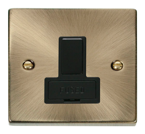 Scolmore VPAB651BK - 13A Fused Switched Connection Unit - Black Deco Scolmore - Sparks Warehouse