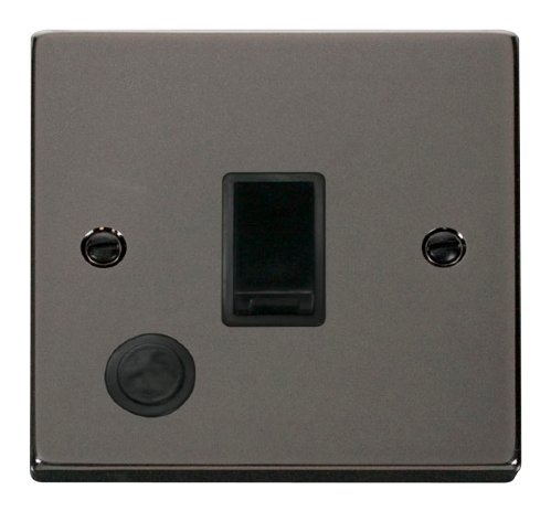 Scolmore VPBN022BK - 20A 1 Gang DP Switch With Flex Outlet - Black Deco Scolmore - Sparks Warehouse