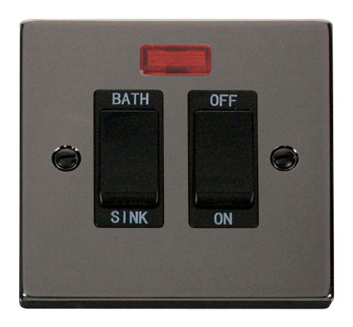Scolmore VPBN024BK - 20A DP Sink/Bath Switch - Black Deco Scolmore - Sparks Warehouse