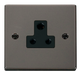 Scolmore VPBN038BK - 5A Round Pin Socket Outlet - Black Deco Scolmore - Sparks Warehouse