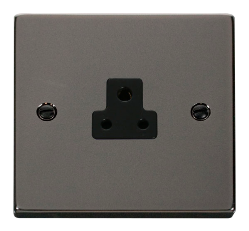 Scolmore VPBN039BK - 2A Round Pin Socket Outlet - Black Deco Scolmore - Sparks Warehouse