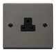 Scolmore VPBN039BK - 2A Round Pin Socket Outlet - Black Deco Scolmore - Sparks Warehouse