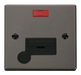Scolmore VPBN053BK - 13A Fused Connection Unit With Flex Outlet + Neon - Black Deco Scolmore - Sparks Warehouse