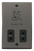 Scolmore VPBN100BK - Dual Voltage Shaver Socket Outlet 115/230V - Black Deco Scolmore - Sparks Warehouse