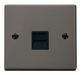 Scolmore VPBN125BK - Single Telephone Socket Outlet Secondary - Black Deco Scolmore - Sparks Warehouse