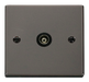 Scolmore VPBN158BK - Single Isolated Coaxial Socket Outlet - Black Deco Scolmore - Sparks Warehouse