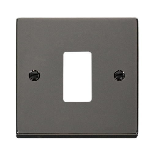 Scolmore VPBN20401 - 1 Gang GridPro® Frontplate - Black Nickel GridPro Scolmore - Sparks Warehouse