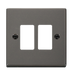 Scolmore VPBN20402 - 2 Gang GridPro® Frontplate - Black Nickel GridPro Scolmore - Sparks Warehouse
