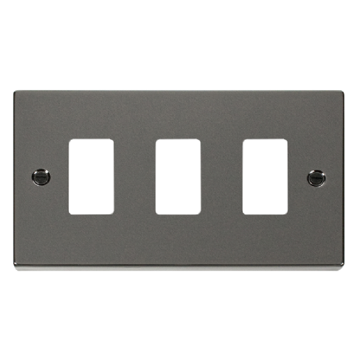 Scolmore VPBN20403 - 3 Gang GridPro® Frontplate - Black Nickel GridPro Scolmore - Sparks Warehouse