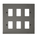 Scolmore VPBN20506 - 6 Gang GridPro® Frontplate - Black Nickel GridPro Scolmore - Sparks Warehouse