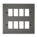 Scolmore VPBN20508 - 8 Gang GridPro® Frontplate - Black Nickel GridPro Scolmore - Sparks Warehouse
